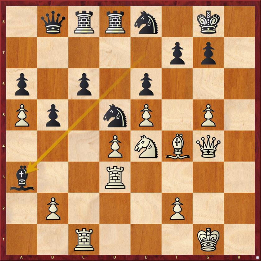 Ulrich Bischoff - Wolfgang Pötschke (1-0): Statt 32. Lxa3 nun stark 32. g6! und der Gewinn ist nicht mehr weit...